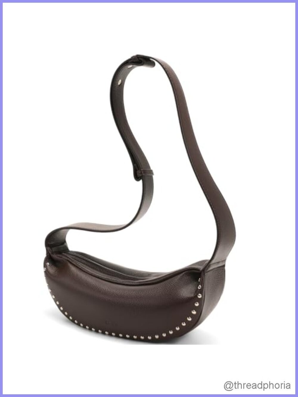 GEMIU Leather Crescent Crossbody Bag Small Studded Sling Bum Bags for Women